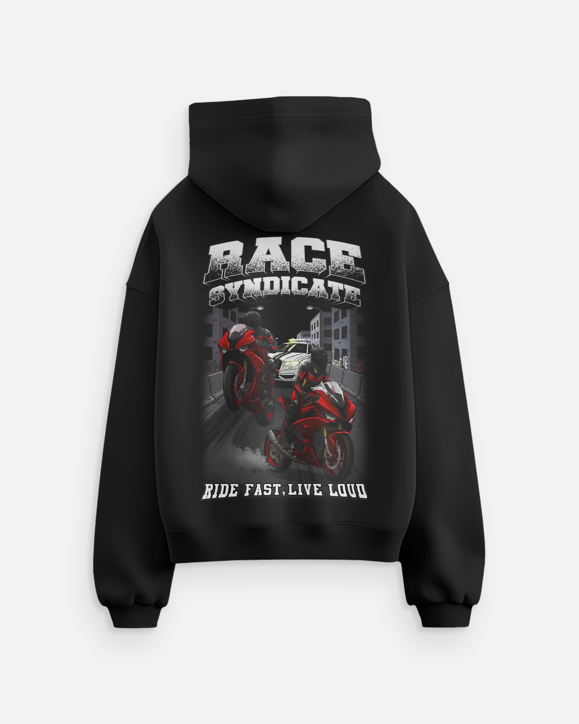 STREET RACER Oversized Zipper Hoodie