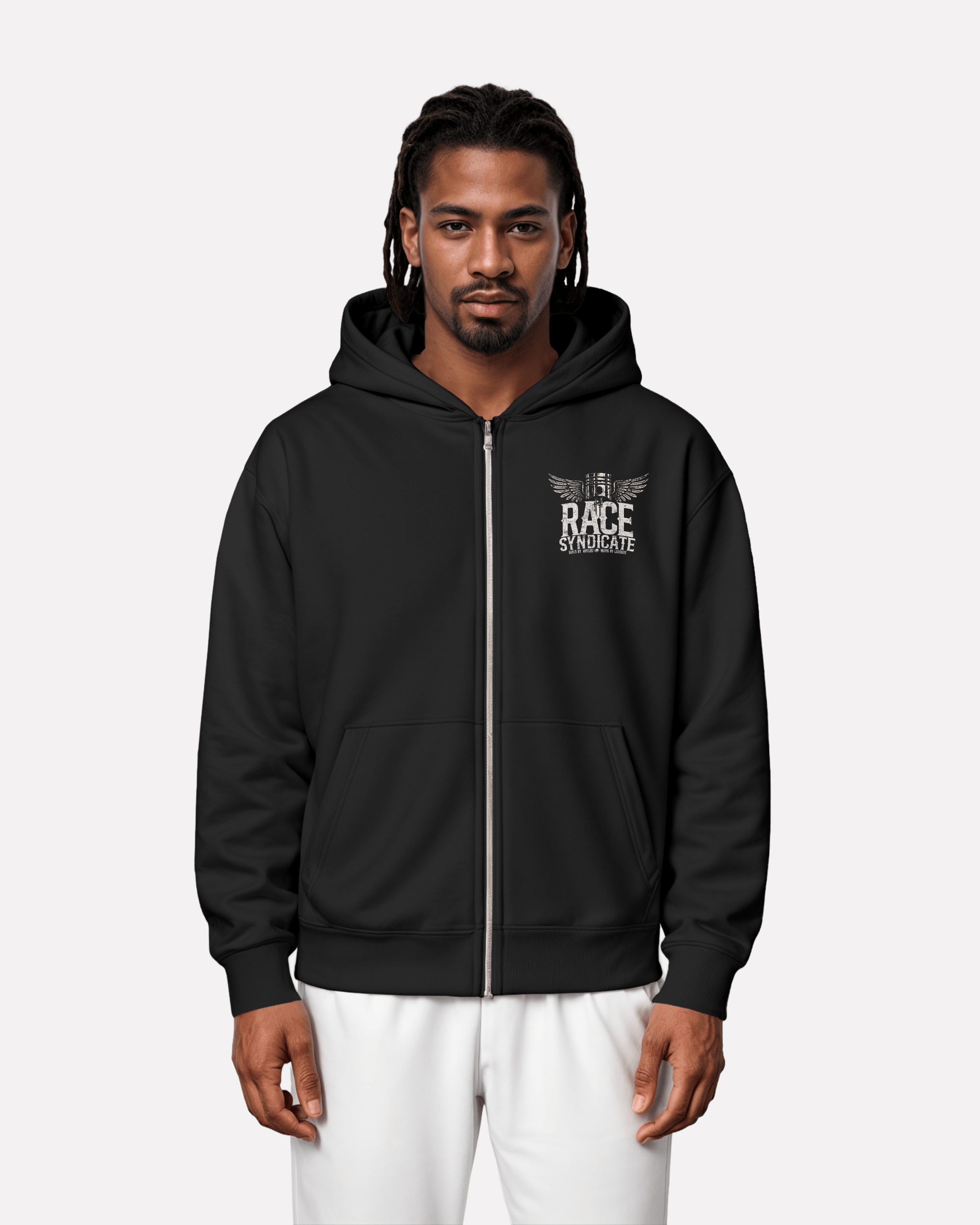 RACE SYNDICATE Oversized Zipper Hoodie